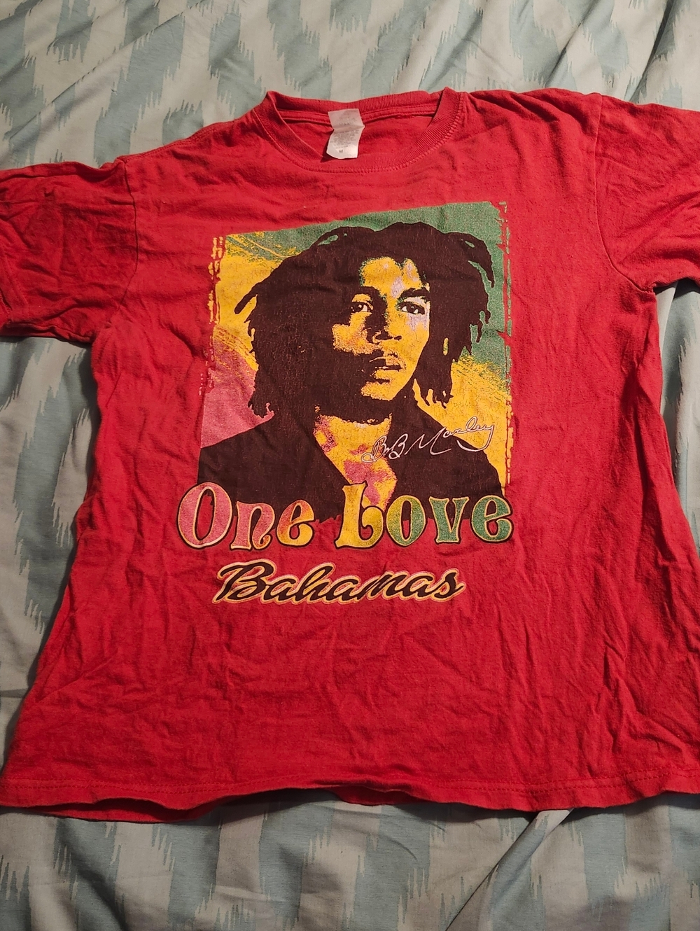 BOB MARLEY One Love BAHAMAS Cotton Mill Graphic T-Shirt Men's Size Medium
